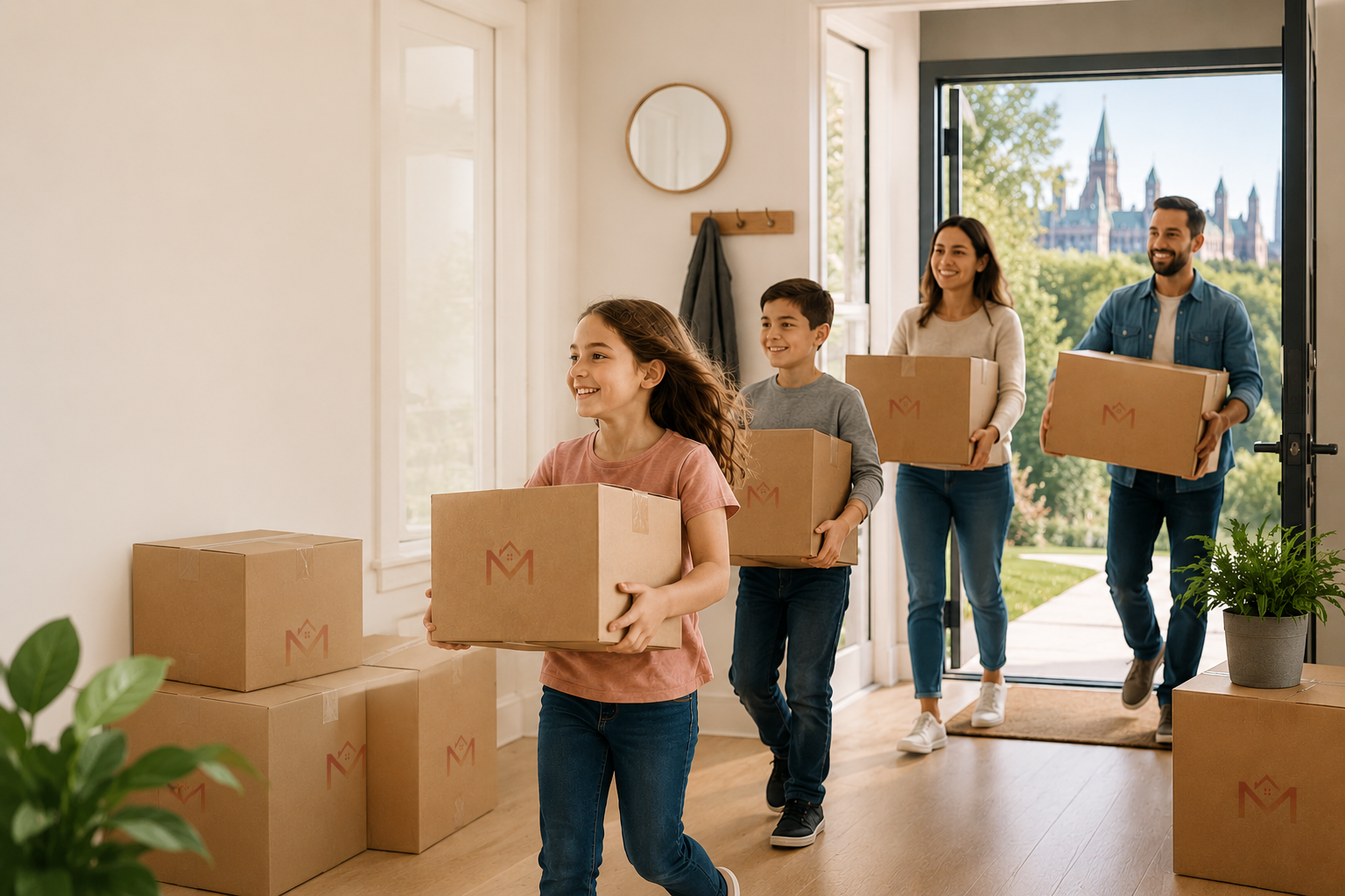Family moving into their new Meadow Ridge home